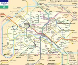 yapboz Paris Metro haritası